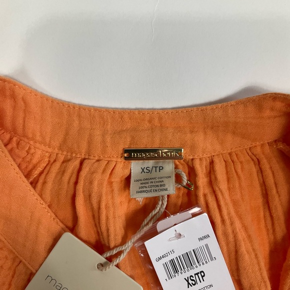 Magaschoni 100% Organic Cotton Mandarin CollarDress XS MSRP $178 - Picture 6 of 10